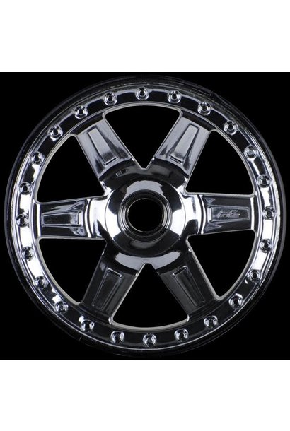 Desperado 2.8 (Traxxas Style Bead) Black Chrome Front Wheel, PR2728-11