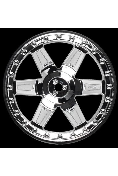 Desperado 2.8 (Traxxas" Style Bead) Chrome Rear Wheels (2, PR2730-01