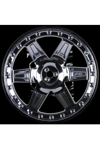 Desperado 2.8 (Traxxas Style Bead) Black Chrome Rear Wheels, PR2730-11