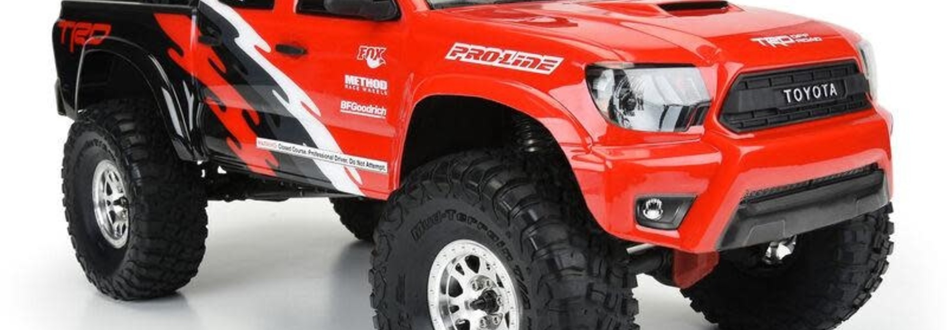 2015 Toyota Tacoma TRD Pro Clear Body Set with Scale Molded Accessories for 12.3" (313mm) Wheelbase Scale Crawlers