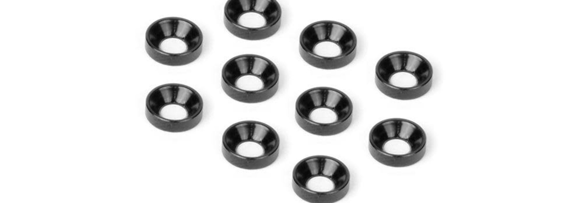 ALU COUNTERSUNK SHIM - BLACK (10)