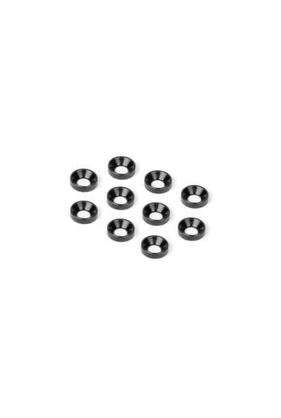 ALU COUNTERSUNK SHIM - BLACK (10)