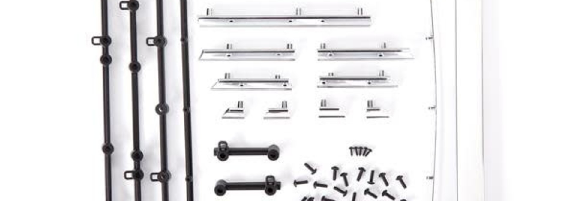 Side trim, Chevrolet Blazer (1972), left & right/ rear trim, upper & lower/ retainers, left, right & rear/ 2.6x8 BCS (23)/ 1.6x5 BCS (self-tapping) (5) (fits #9111 body)