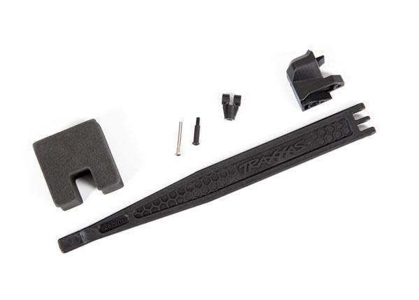 Battery hold-down/ battery clip/ hold-down post/ screw pin/ pivot post screw/ foam spacer (for 300mm wheelbase)-1