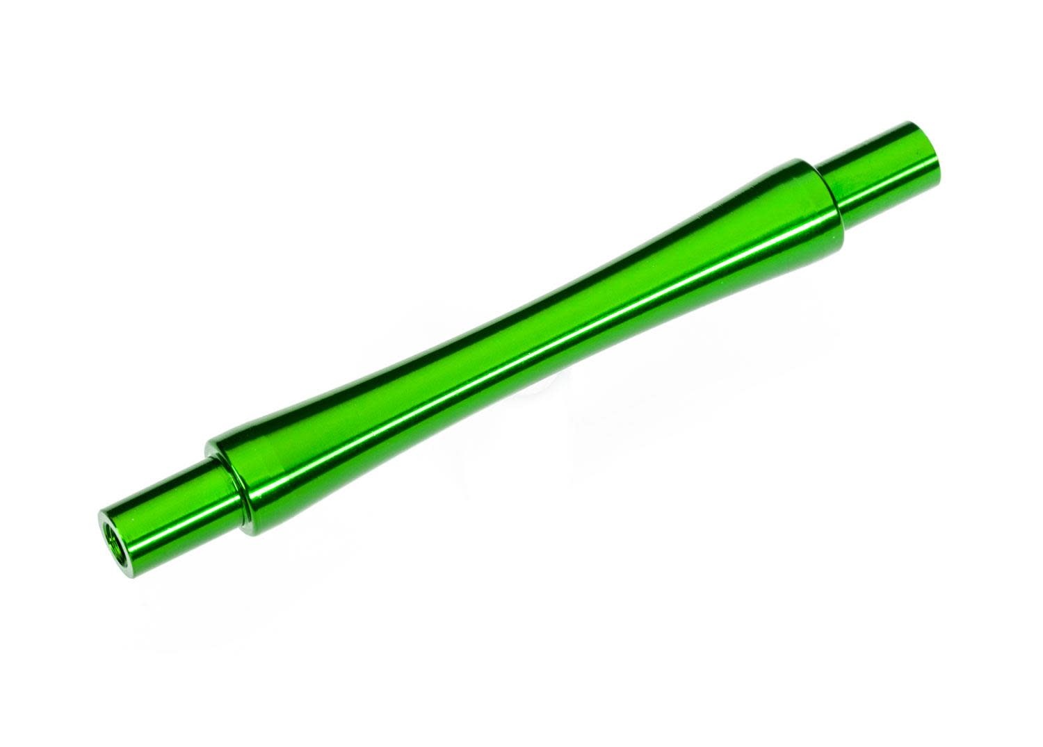 Axle, wheelie bar, 6061-T6 aluminum (green-anodized) (1)/ 3x12 BCS (with threadlock) (2)-1