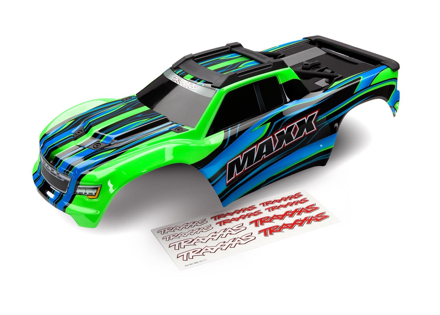 BODY, MAXX, GREEN (PAINTED)/ DECAL SHEET-3