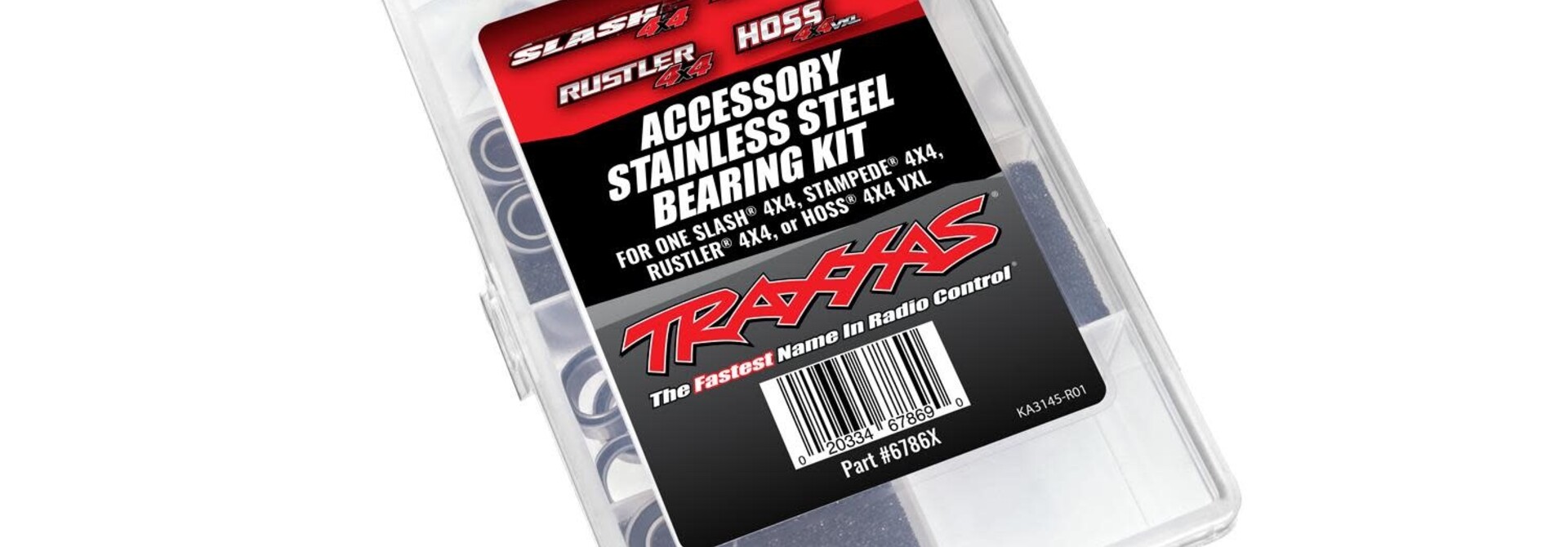 Ball bearing kit, stainless steel, Slash 4X4/Stampede 4X4/Rustler 4X4/Hoss 4X4 VXL (complete)