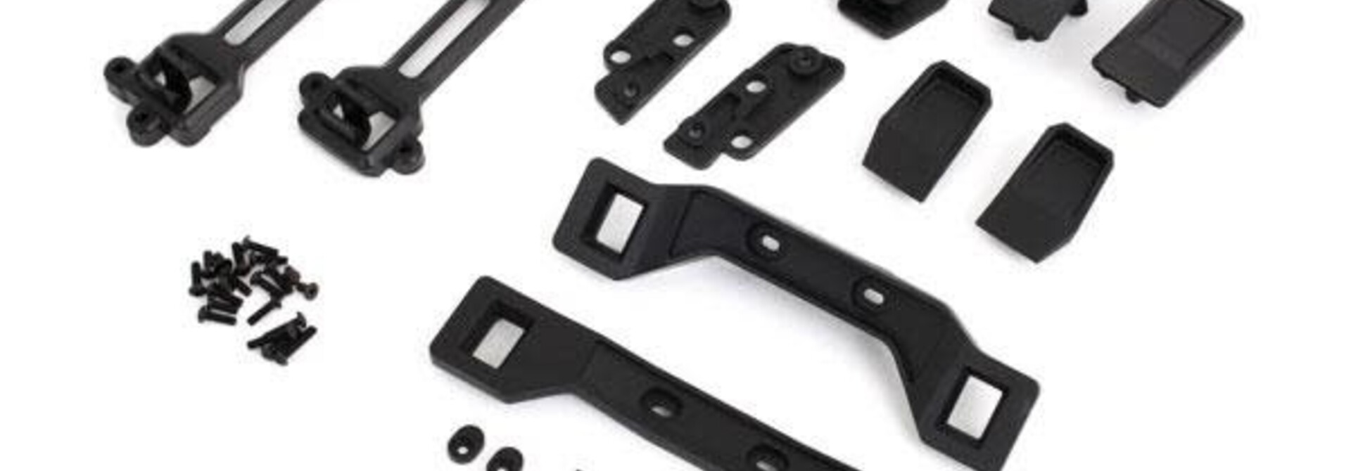 Body conversion kit, Slash 4X4 (includes front & rear body mounts, latches, hardware) (for clipless mounting)