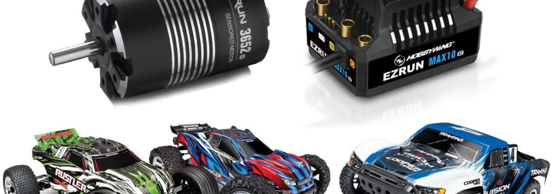 Hobbywing Upgrade set 1/10 2WD / 4WD fits Traxxas Rustler/Slash 6100 KV Max 2S