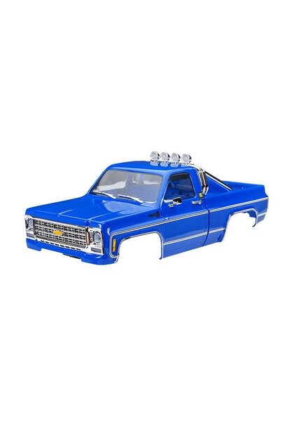 Body, Chevrolet K10 Truck (1979), complete, blue (includes grille, side mirrors, door handles, roll bar, windshield wipers, & clipless mounting) (requires #9835 front & rear bumpers)