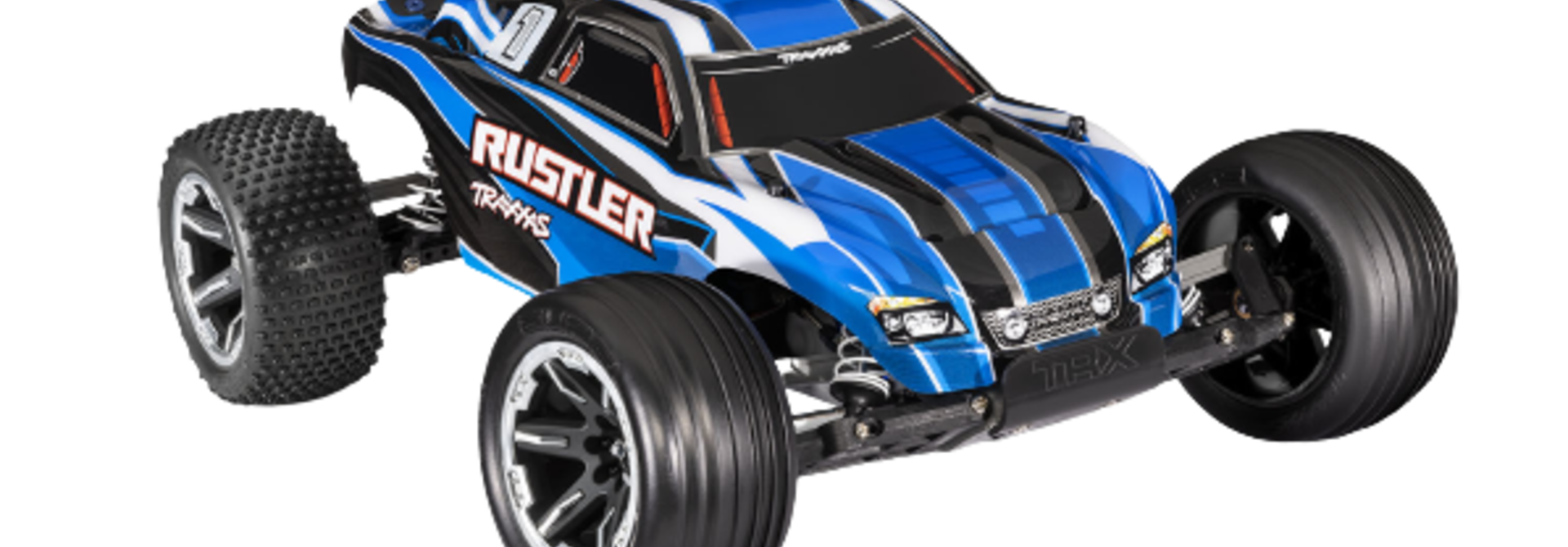 Rustler: 1/10 Scale Stadium Truck TQ 2.4 GHz w/USB-C - Blue TRX37054-8BLUE