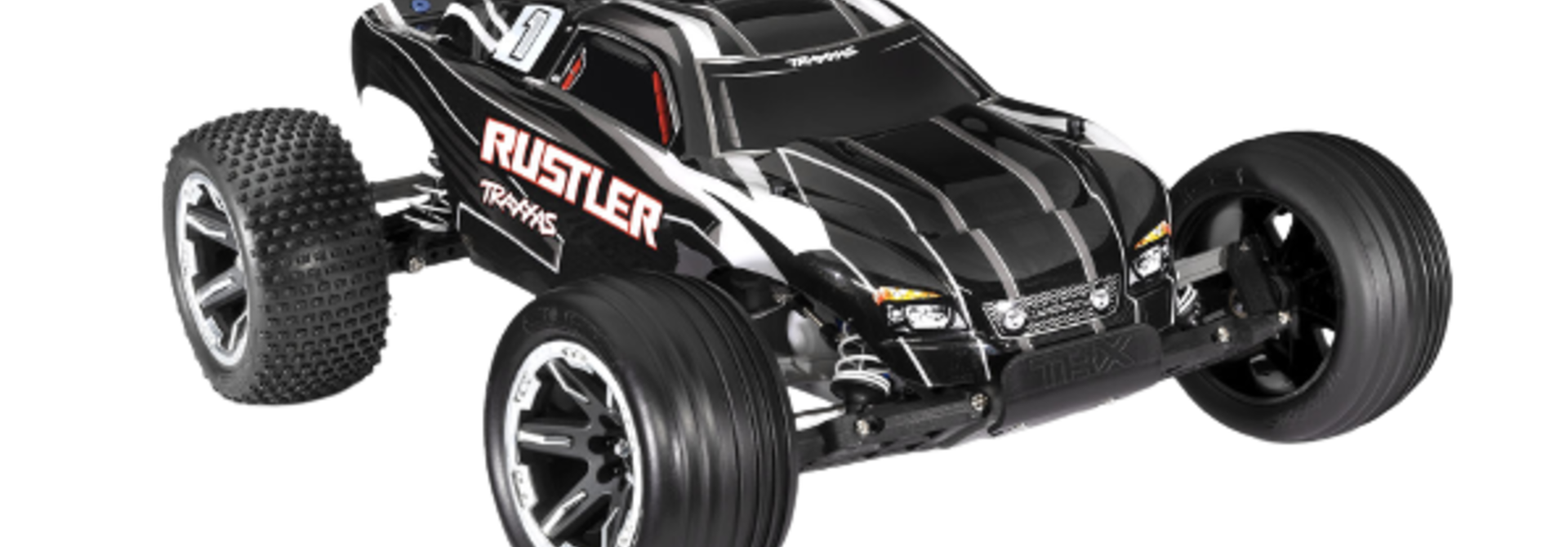 Rustler: 1/10 Scale Stadium Truck TQ 2.4 GHz w/USB-C - Black TRX37054-8BLK