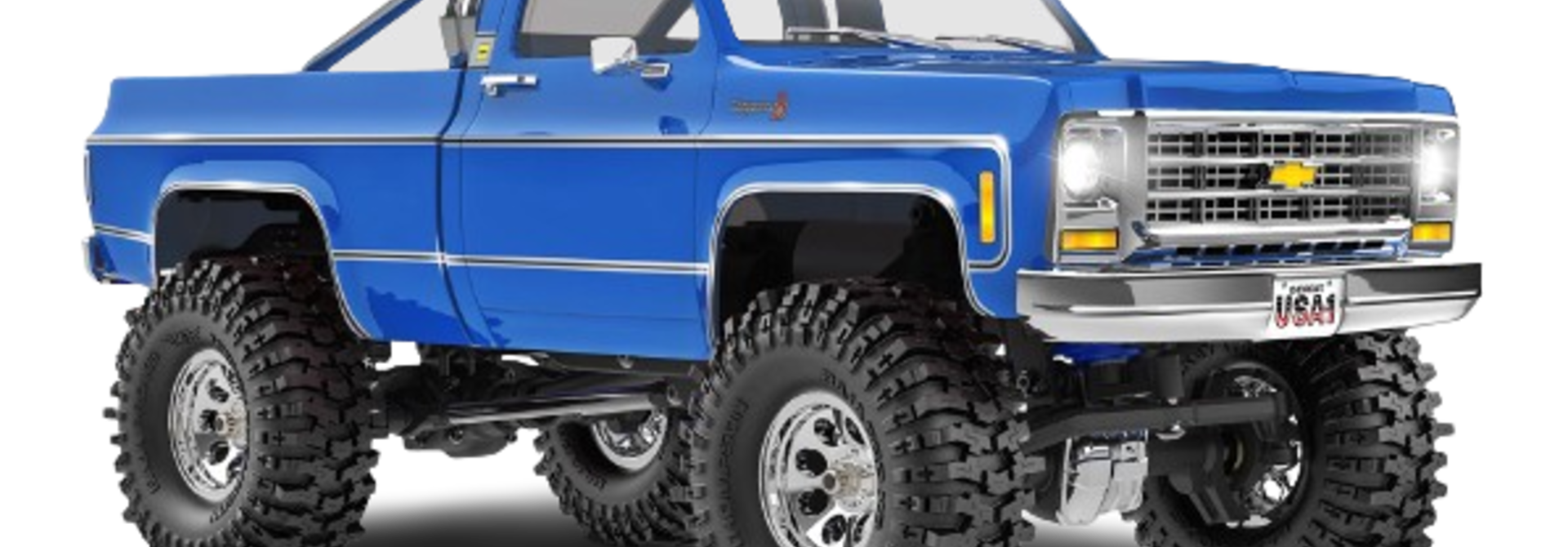 TRX-4M™ High Trail Crawler with 1979 Chevrolet® K10 Truck Body: 1/18-Scale 4WD Electric Truck Blue TRX97064-1BLUE