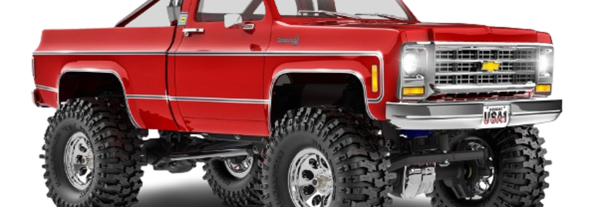 TRX-4M™ High Trail Crawler with 1979 Chevrolet® K10 Truck Body: 1/18-Scale 4WD Electric Truck Red TRX97064-1RED