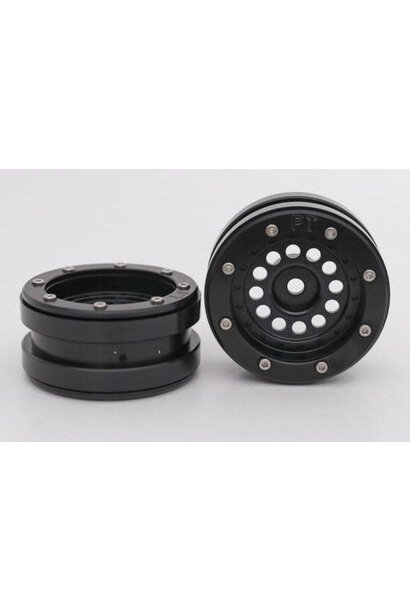 Beadlock Wheels PT-Bullet Black/Black 1.9 (2 pcs) MT0020BB