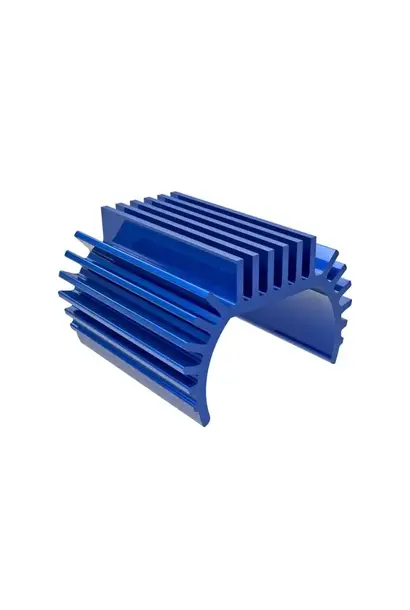 Heat sink, Titan 87T motor (6061-T6 aluminum, blue-anodized) TRX9793-BLUE