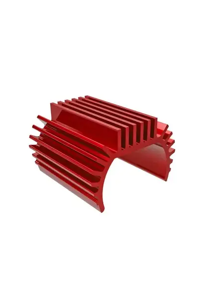 Heat sink, Titan 87T motor (6061-T6 aluminum, red-anodized) TRX9793-RED