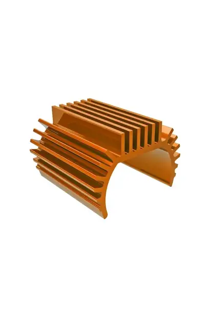 Heat sink, Titan 87T motor (6061-T6 aluminum, orange-anodized) TRX9793-ORNG