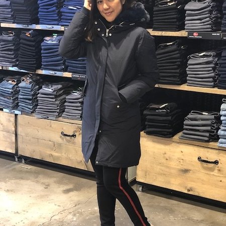 Airforce Airforce Double Zip Fishtail Parka Dark Navy Blue