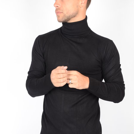 Petrol Petrol Basic Turtleneck Black