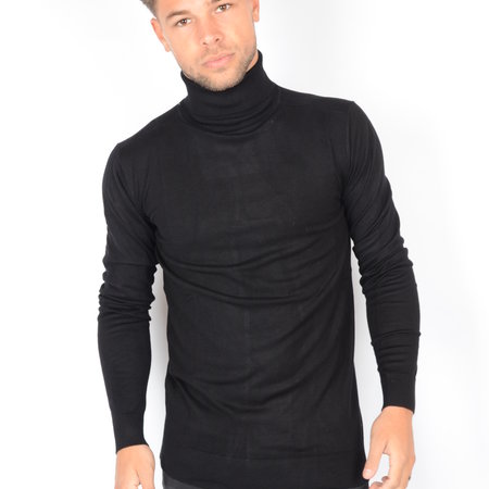 Petrol Petrol Basic Turtleneck Black