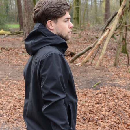 Airforce Softshell Jacket Chestpocket Summer Softshell True Black