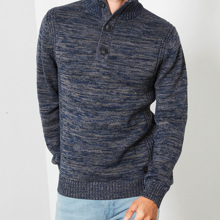 Petrol M-3000-KWC206 Knitwear Collar 5091 - Deep Navy
