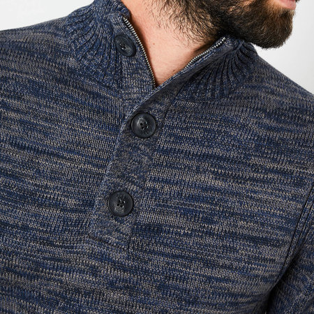 Petrol M-3000-KWC206 Knitwear Collar 5091 - Deep Navy