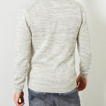 Petrol M-3000-KWC206 Knitwear Collar 0007 - Antique White