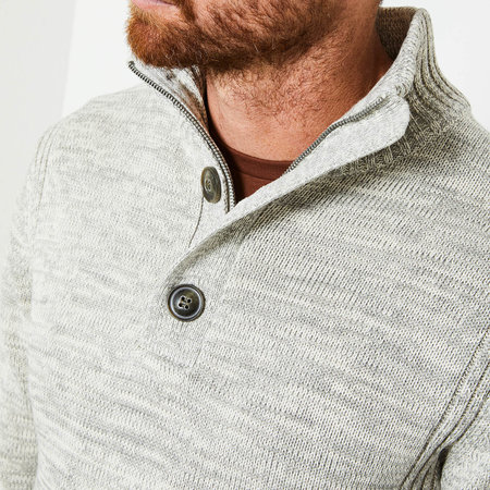 Petrol M-3000-KWC206 Knitwear Collar 0007 - Antique White