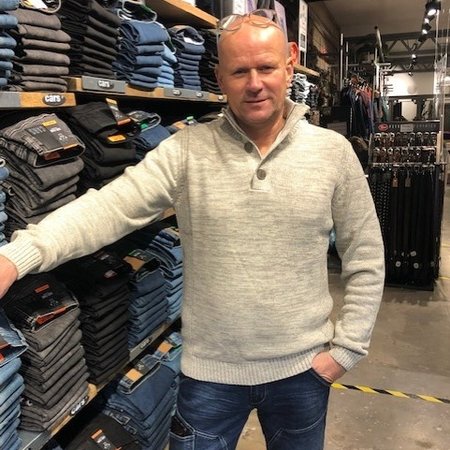 Petrol M-3000-KWC206 Knitwear Collar 0007 - Antique White