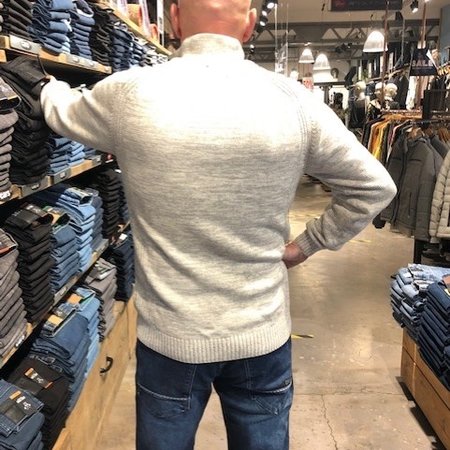 Petrol M-3000-KWC206 Knitwear Collar 0007 - Antique White