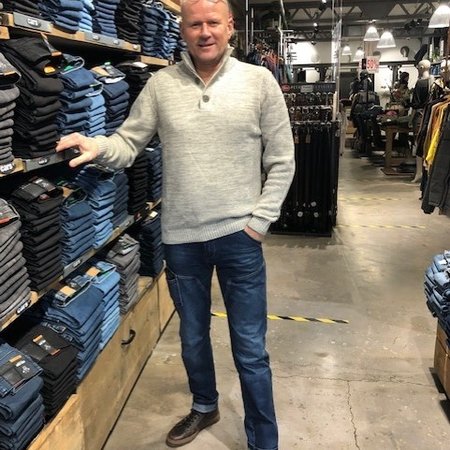 Petrol M-3000-KWC206 Knitwear Collar 0007 - Antique White