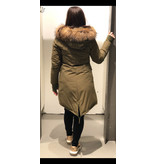 Airforce Fishtail Long Parka Dark Olive Green