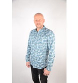 Only & Sons Printed Chambray Shirt Light Blue Denim 22012337