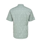 Only & Sons Onsbart Life Ss Aop Stretch Shirt Silver Blue 9271