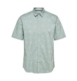Only & Sons Onsbart Life Ss Aop Stretch Shirt Silver Blue 9271