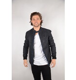 Petrol Jacket PU Bomber Dark Navy (JAC119)