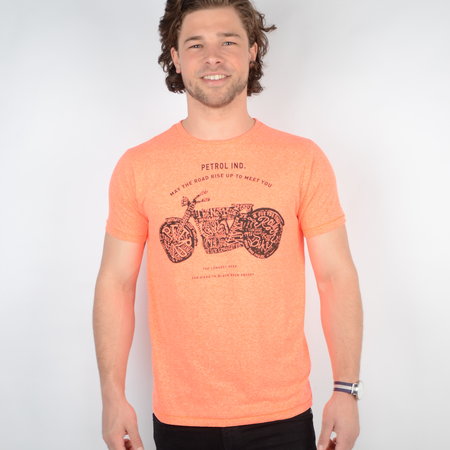 Petrol T-shirt SS R-Neck Fiery Coral (TSR649)