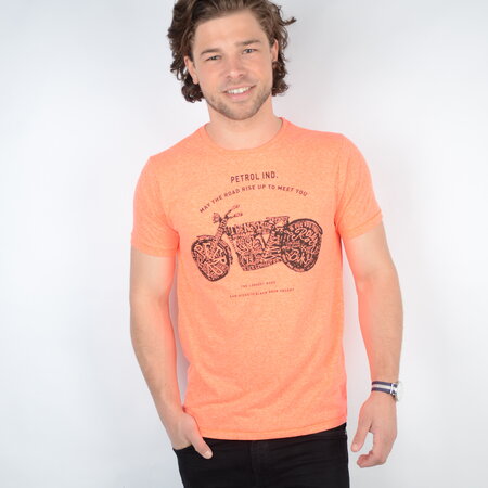 Petrol T-shirt SS R-Neck Fiery Coral (TSR649)