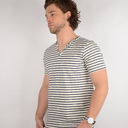 Petrol T-shirt SS V-Neck Chalk White (TSV638)