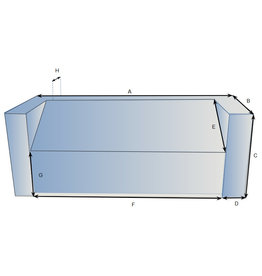 Bootzeil Schutzhülle auf Maß für Loungebank Typ 9