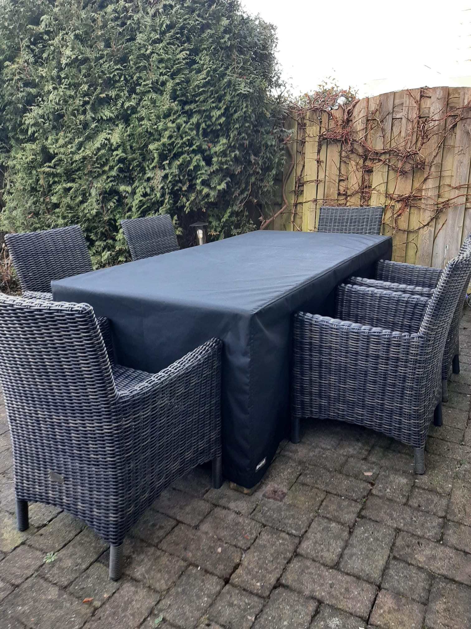 tuintafel hoes op maat bootzeil zwart