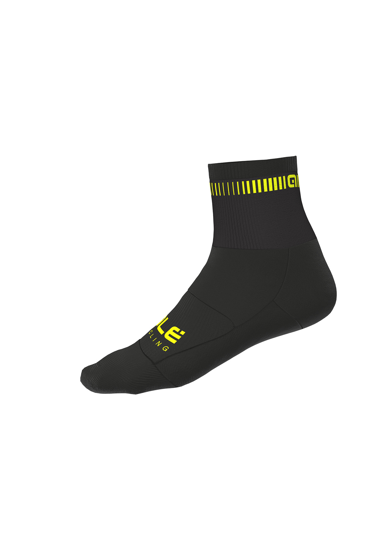 Alé Logo Q-Skin Socks Black-Fluo-Yellow