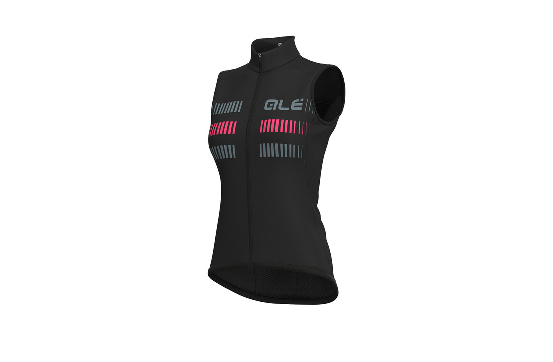 Alé Road Dames Vest 2. Guscio Black-Fluo Pink Mt XL