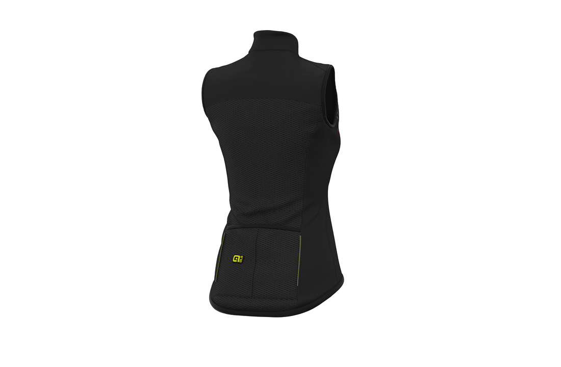 Alé Road Dames Vest 2. Guscio Black-Fluo Pink Mt XL