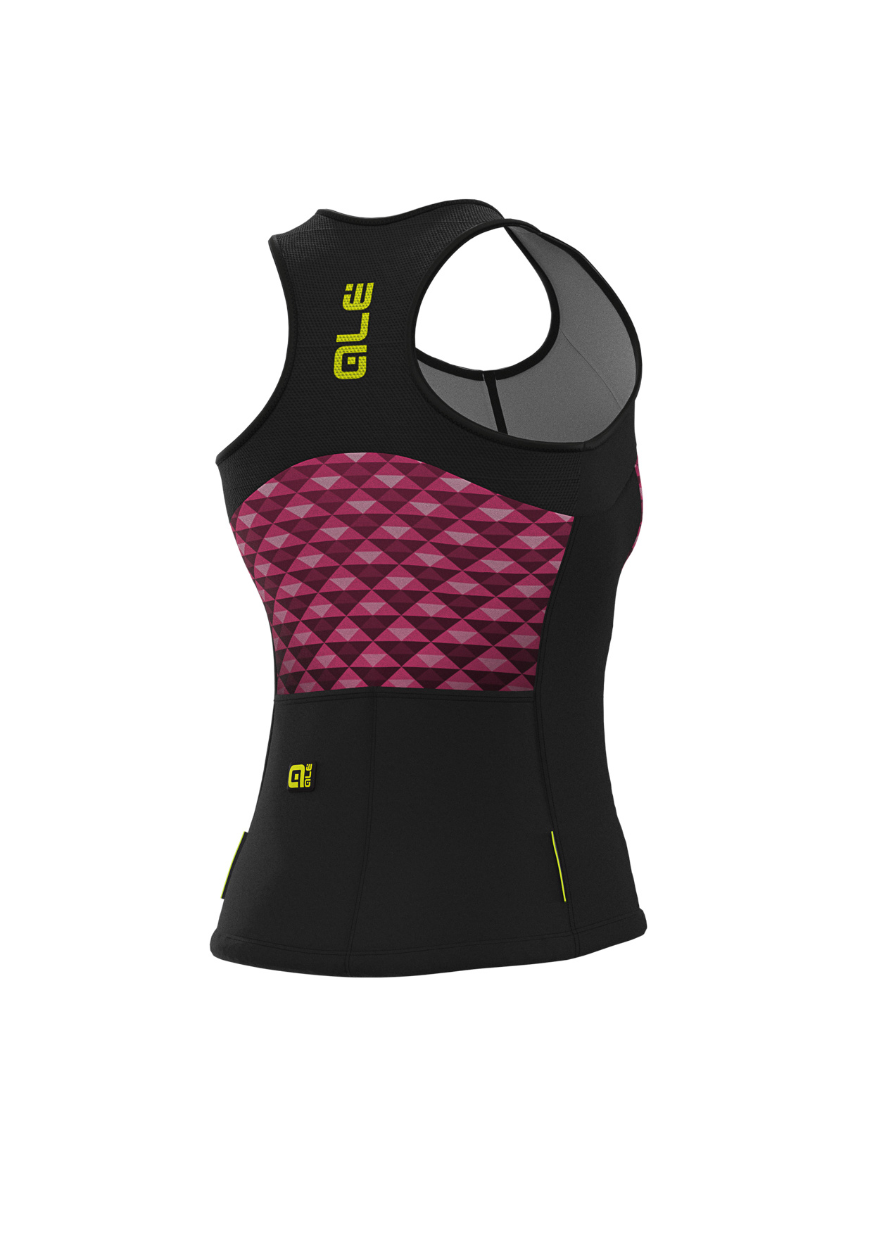 Alé Dames Top Solid Triangles Fluo Pink/Purple