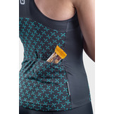 Alé Dames Top Solid Helios Black/Turquoise