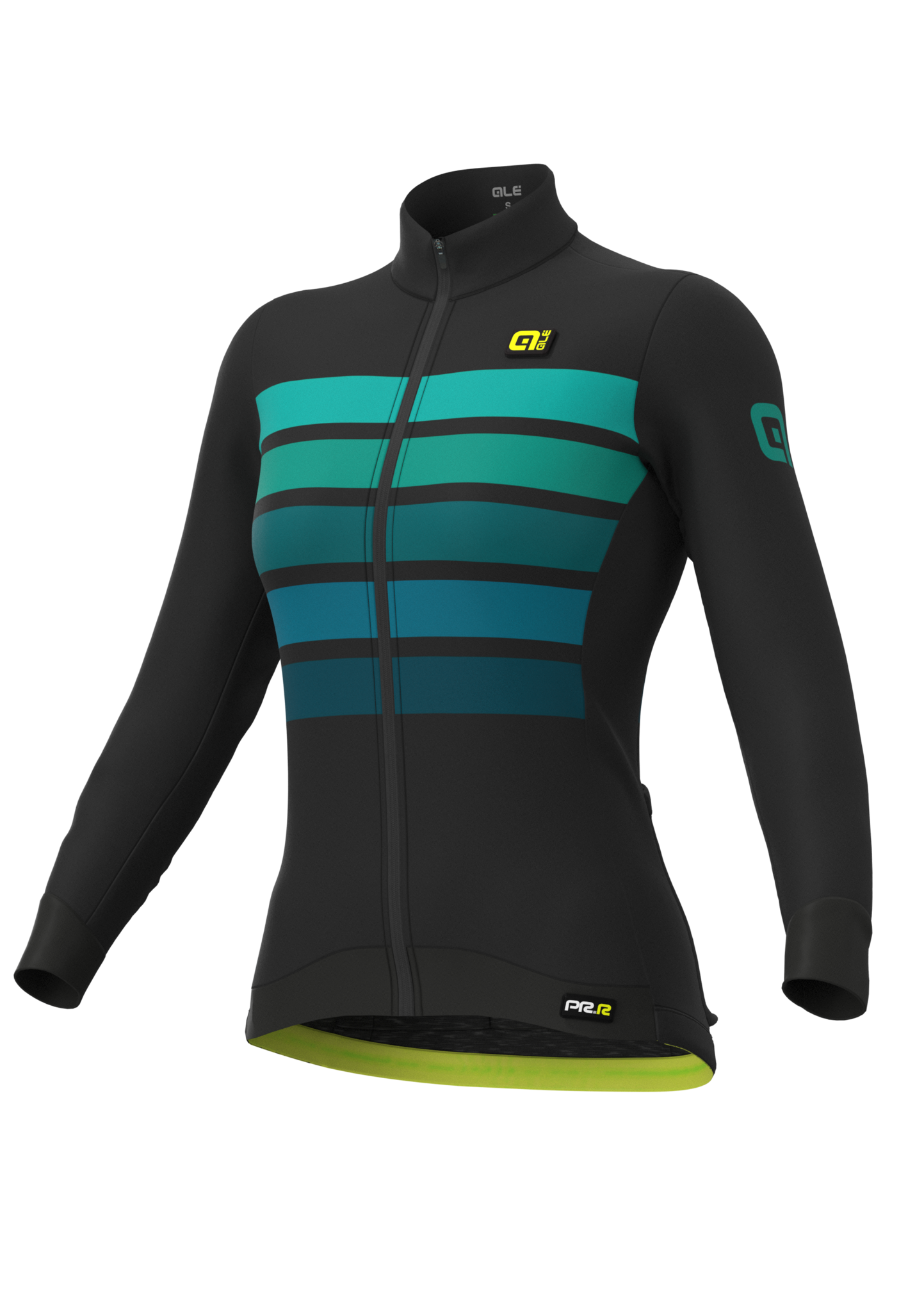 Ale Dames Jersey PRR Sombra Wool Thermo Black-Green