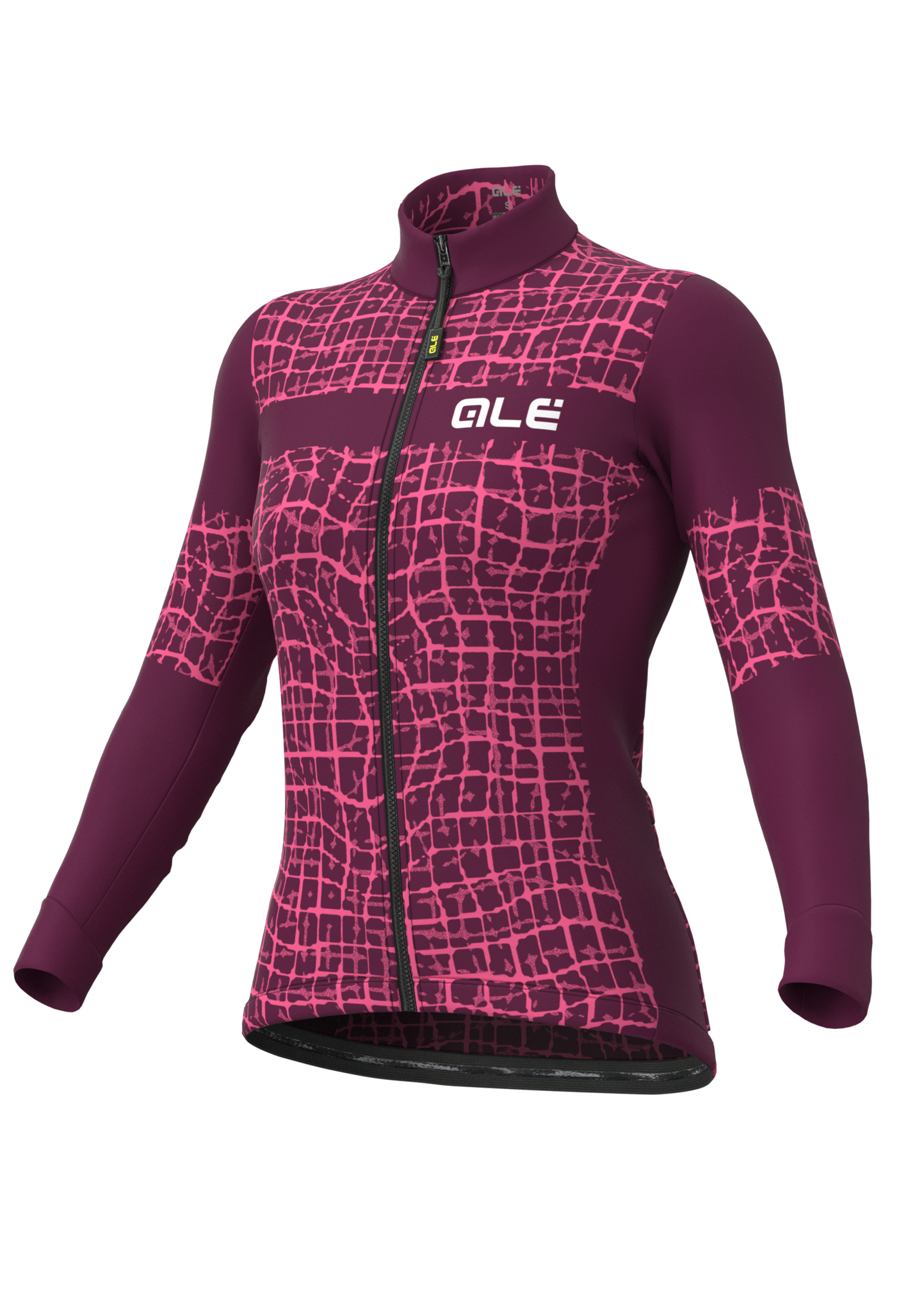 Alé Ale Dames Jersey Maglia Solid-Wall Prune Fluo Pink